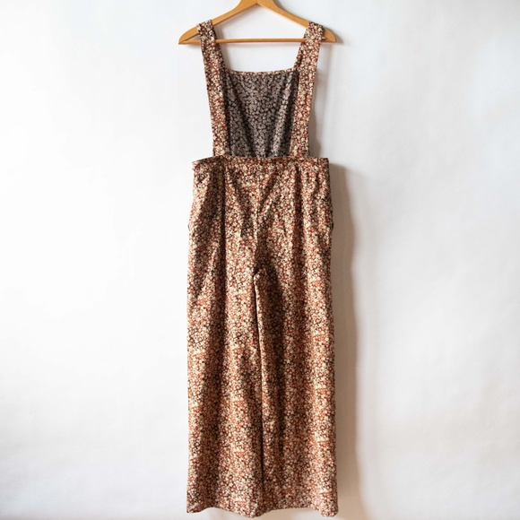 Compania Fantastica Floral Wide Leg Cotton Dungarees Overalls - Picture 6 of 11